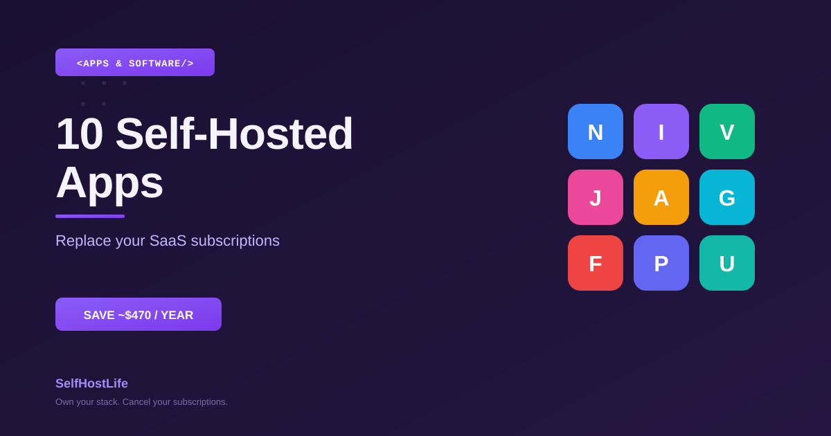 10 self-hosted apps that replace SaaS subscriptions in 2026