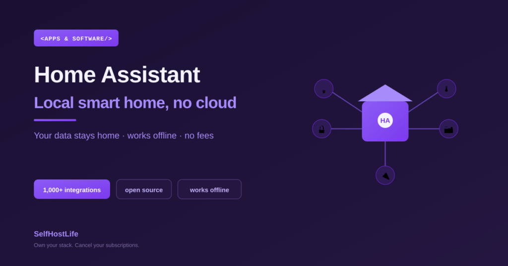 Home Assistant self-hosting 2026 — local smart home control, no cloud
